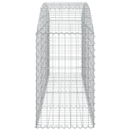 NNEVL Arched Gabion Basket 200x50x80/100 cm Galvanised Iron