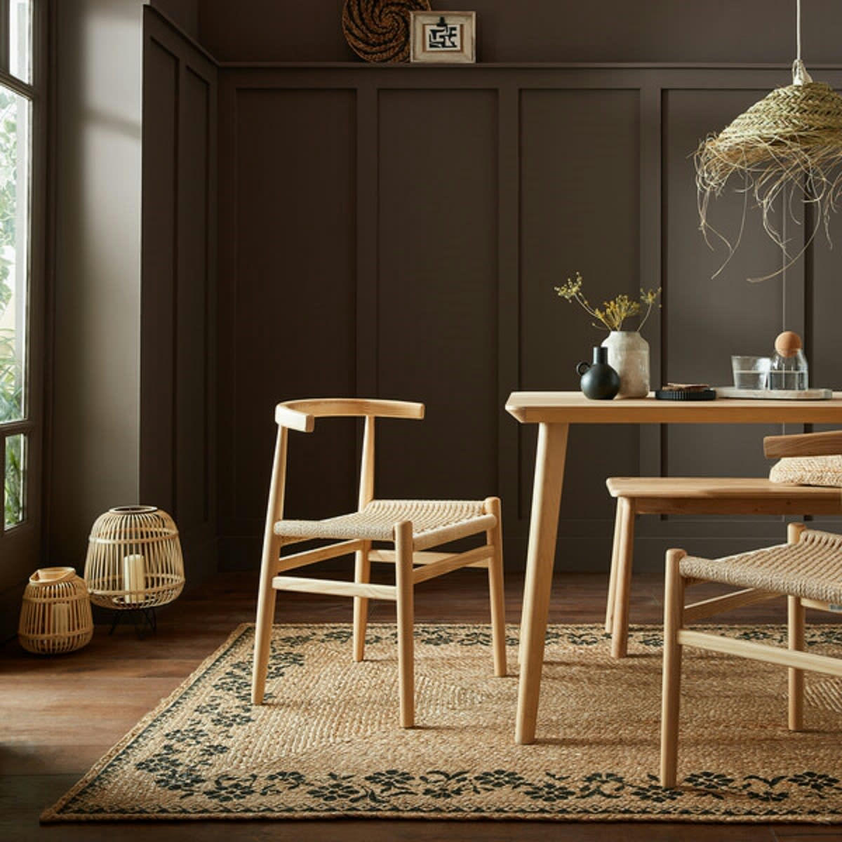 MASIE - Tapis de salon en jute beige 120x170 cm