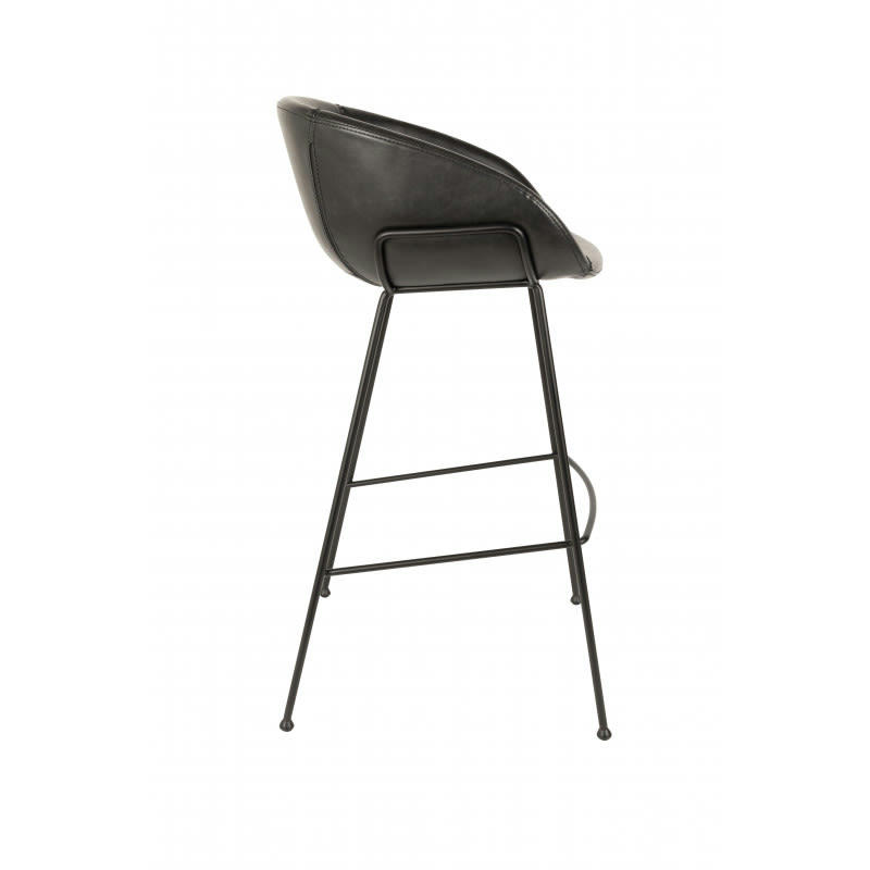 FESTON - Tabouret design en métal noir
