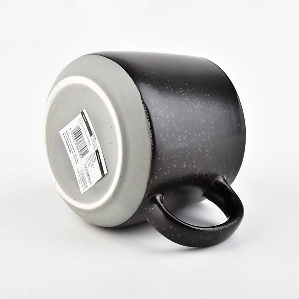 Mug en porcelaine mate 41 c, noir, boho, série LOTTA, Affekdesign