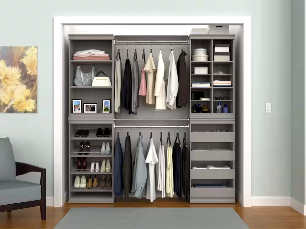 ClosetMaid Modular Stackable 4-Drawer Closet Storage Unit, Taupe