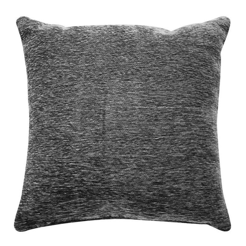 INTENSE - Coussin texturé vintage noir cendré 70x70