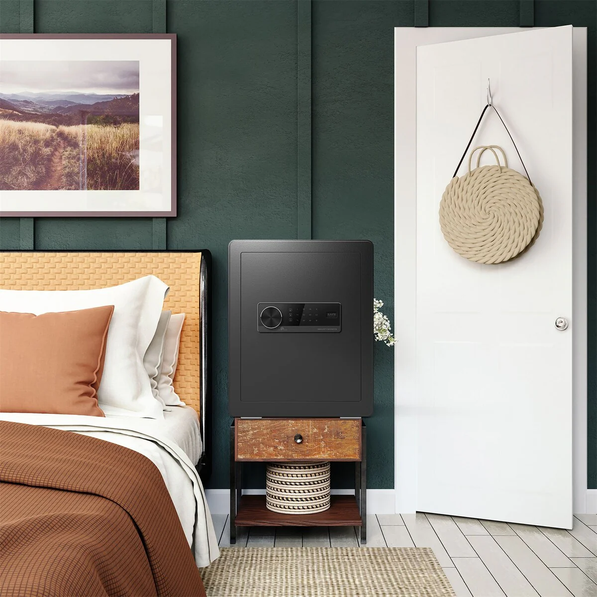 1.7 Cubic Feet Safe Box With Sensitive Alarms, Lcd Digital Screen And Programmable Keypad, Design,Alloy Steel