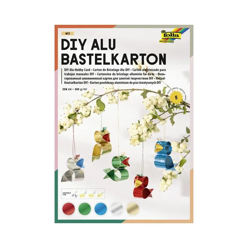 Bastelset 5er-Set DIY Alu Bastelkarton Mix