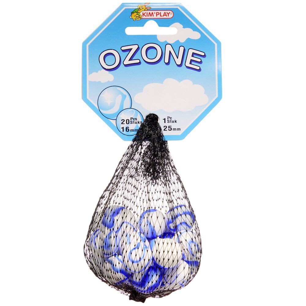 Bille en verre x20   1 boulard bleu Ozone