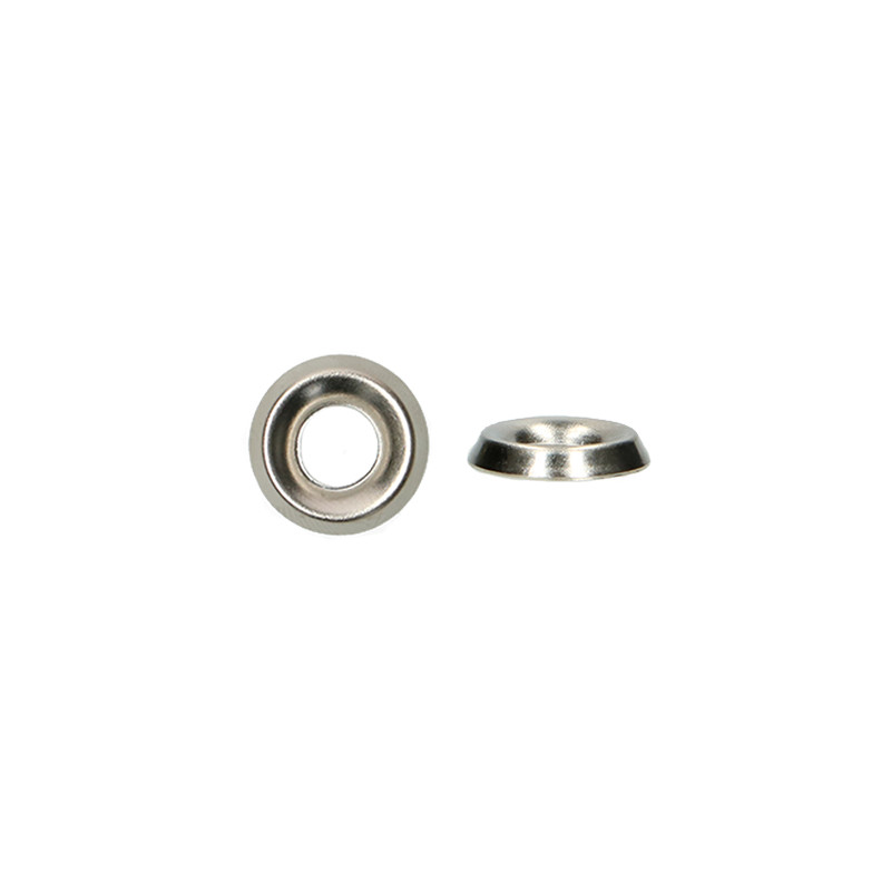 Cuvette pour vis en laiton nickelé 20 x 5 mm 18 pièces