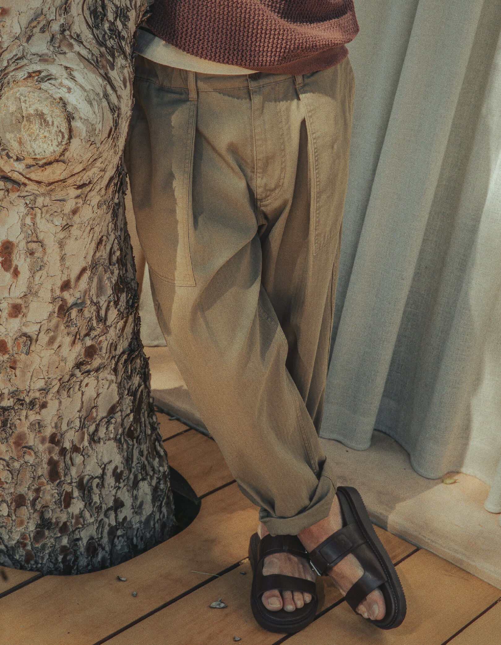 Pantalon charpentier kaki coton bio Homme