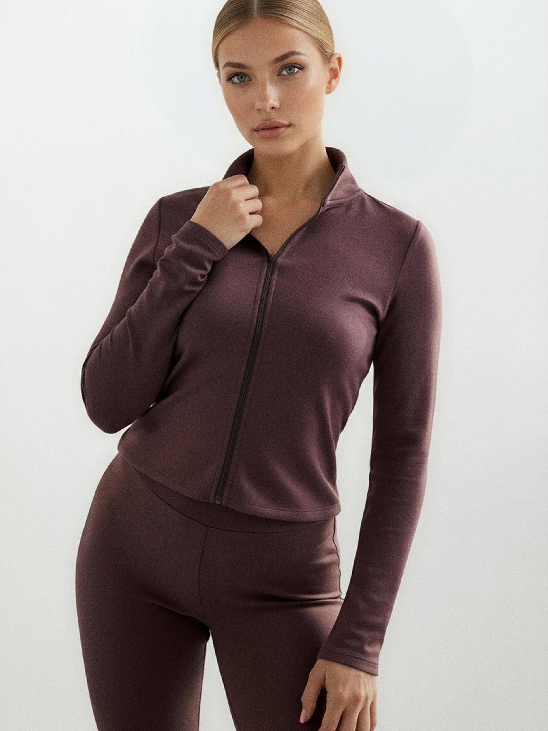 Bluza half-zip soft touch z domieszką wiskozy Gym Hard