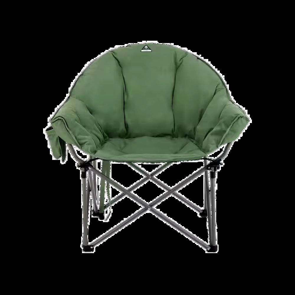 Woods Strathcona Fully Padded Portable Folding Camping Bucket Chair w/ Cup Holder & Carry Bag