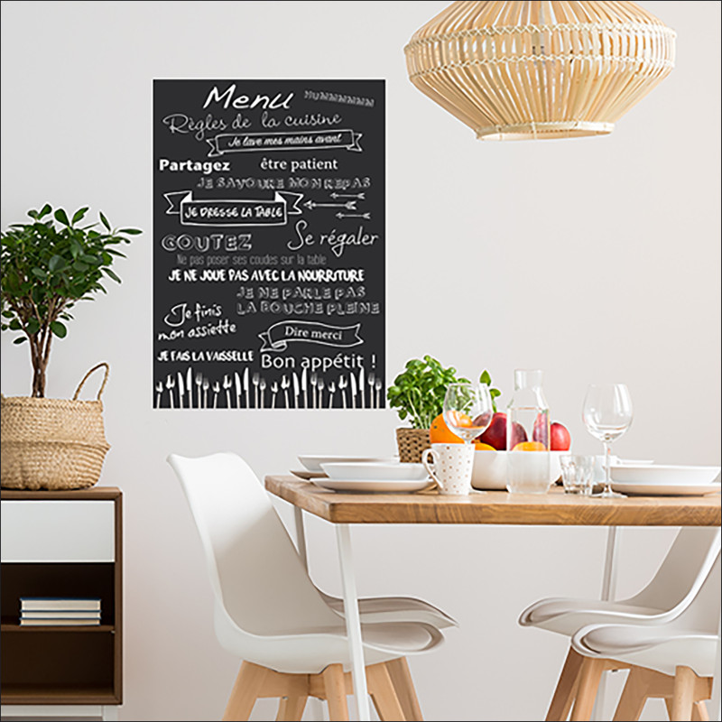 Sticker Règles de la Cuisine 48 x 68 cm