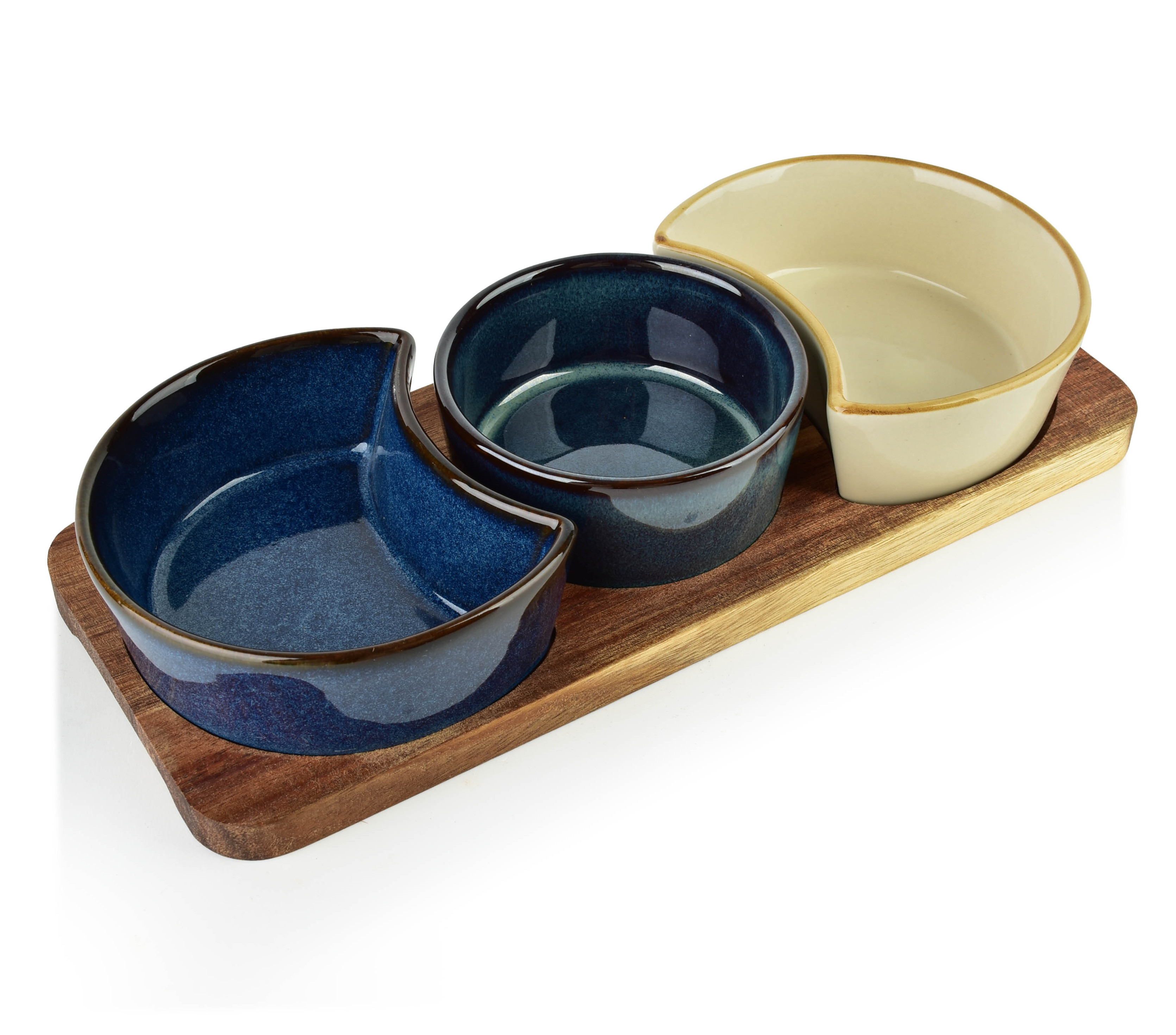 MODERN KITCHEN Deska z 3 miskami 2x150ml 120ml