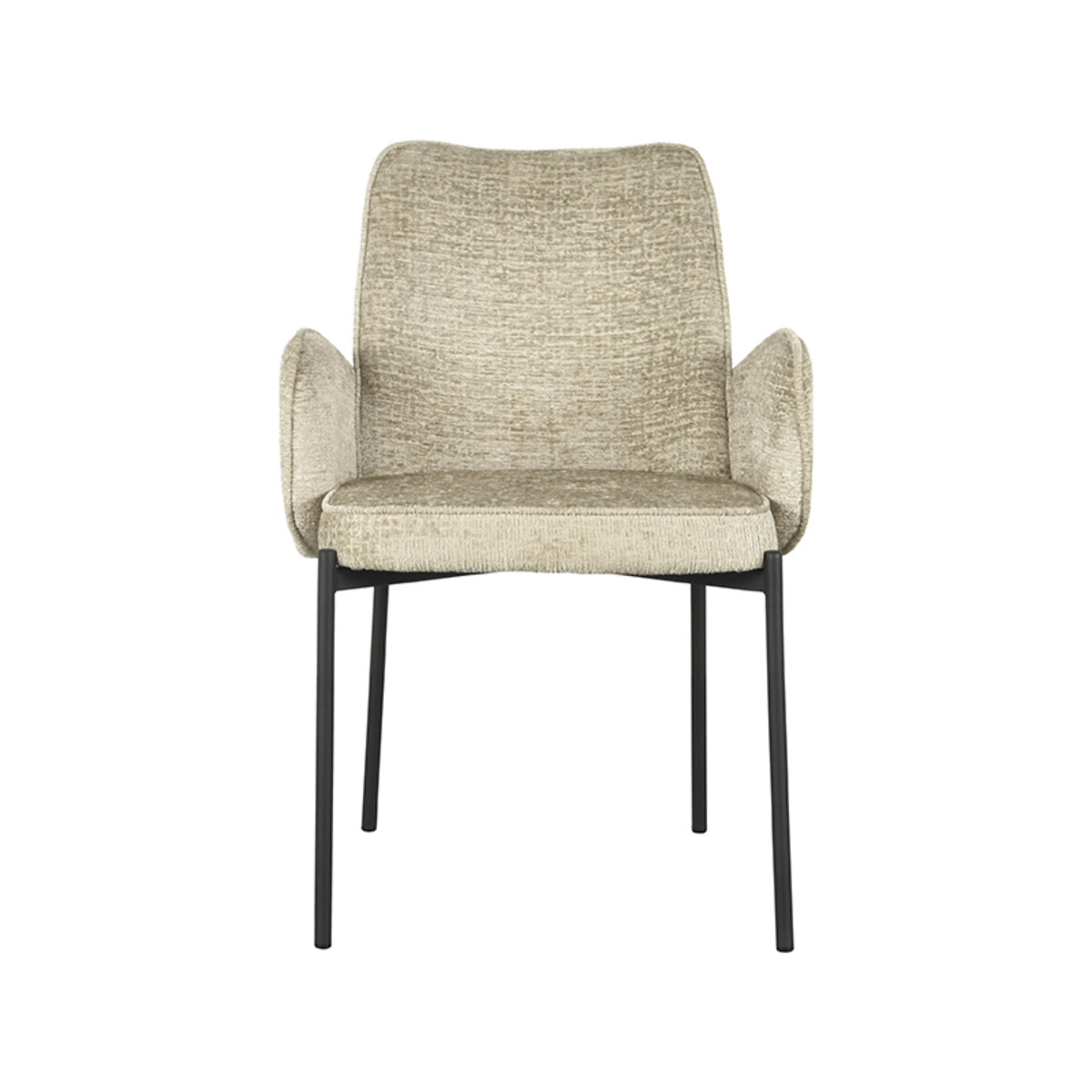 LABEL51 Eetkamerstoel Joni - Beige - Zithoogte 49cm - Set van 2