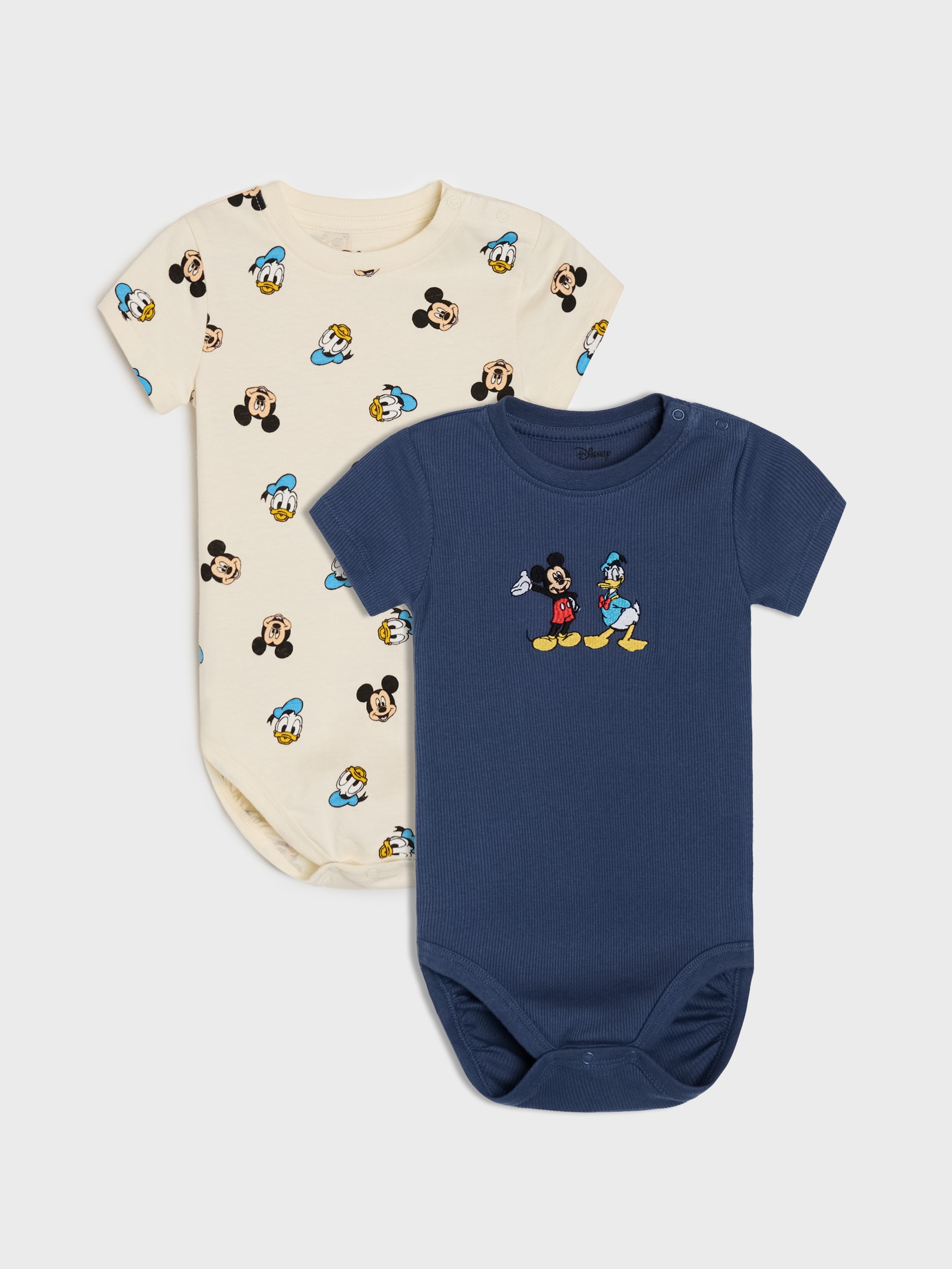 Bawełniane body z nadrukiem 2 pack Mickey and Donald