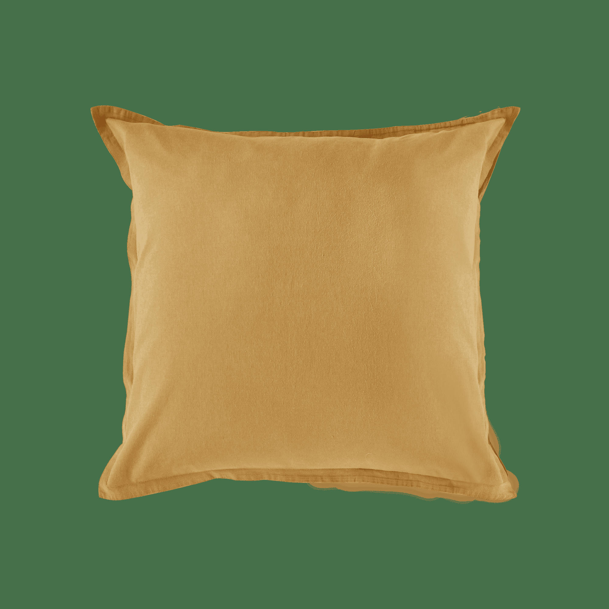 FLANDRES - Taie d'oreiller en coton lin lavé pêche de vigne 65 x 65 cm