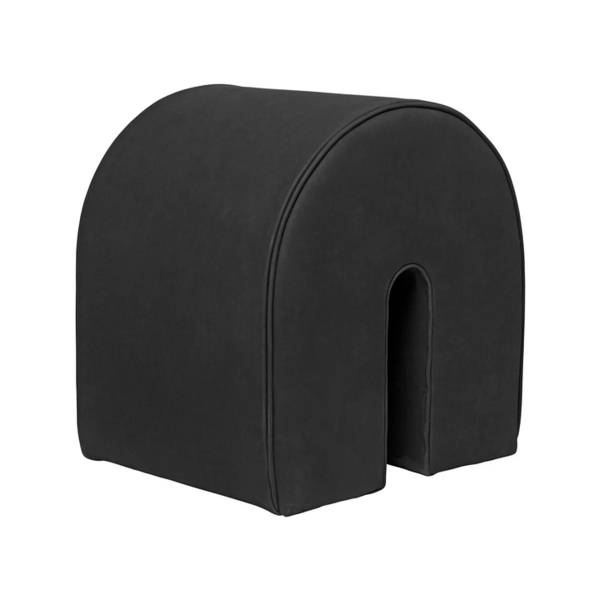 Kristina Dam Studio - Curved Pouf, H 42 cm, schwarz