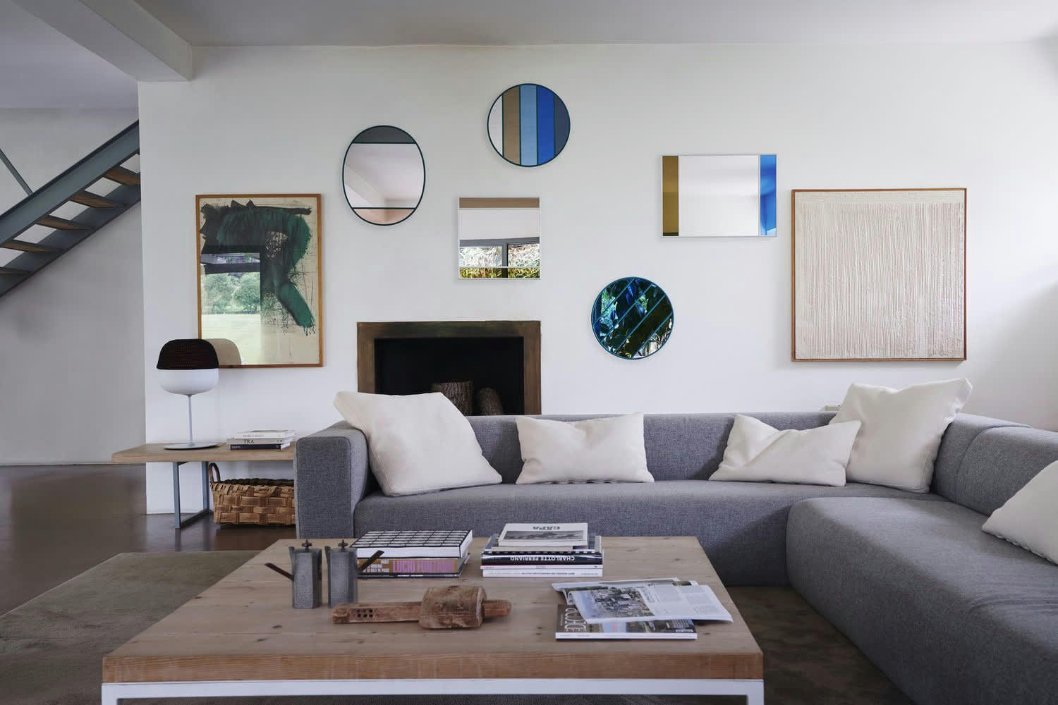 VITRAIL - Miroir vitrail carré gris clair 50x50cm