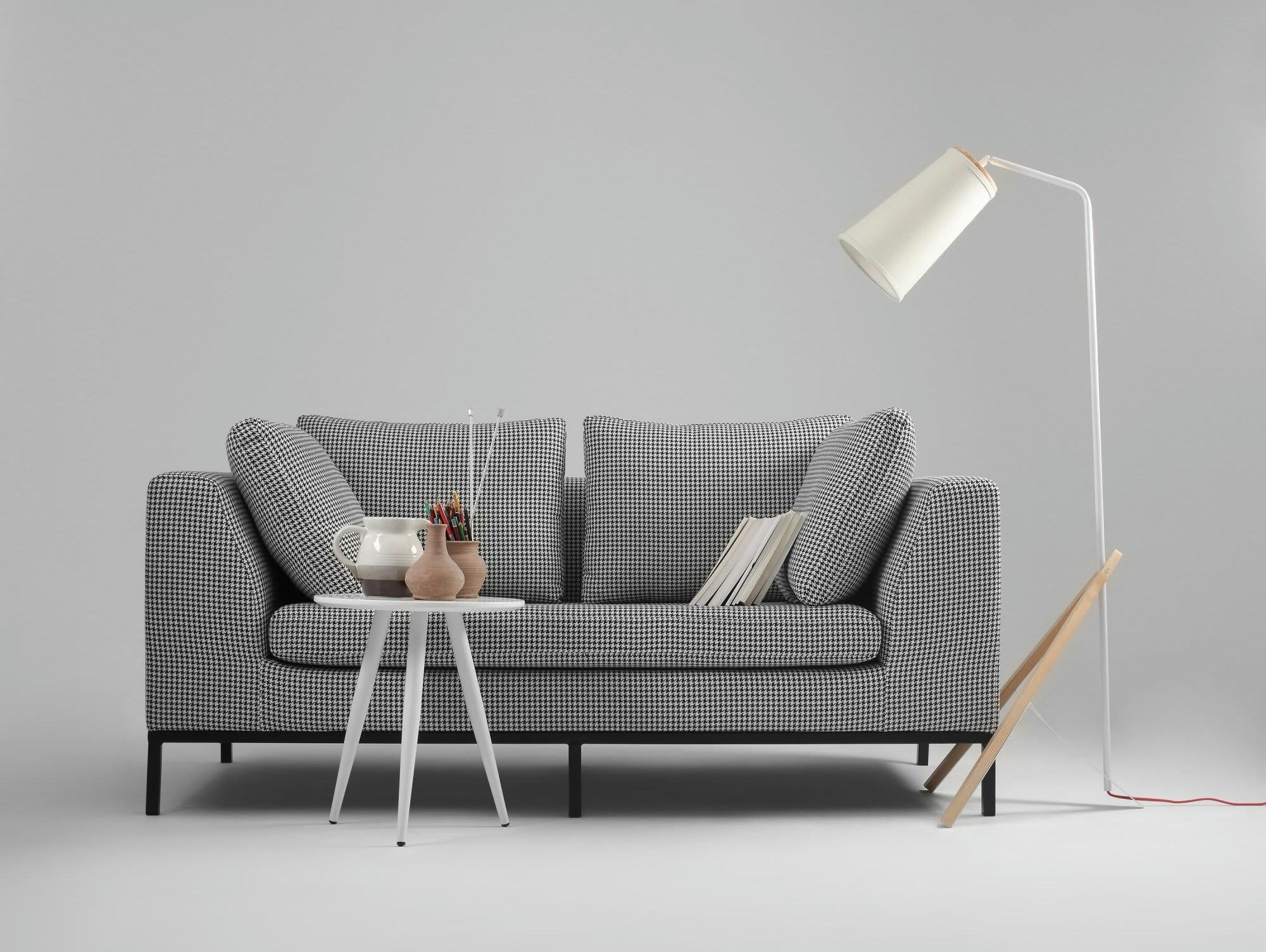 AMBIENT - Canapé fixe Tissu Gris H. assise 42 cm rembourré