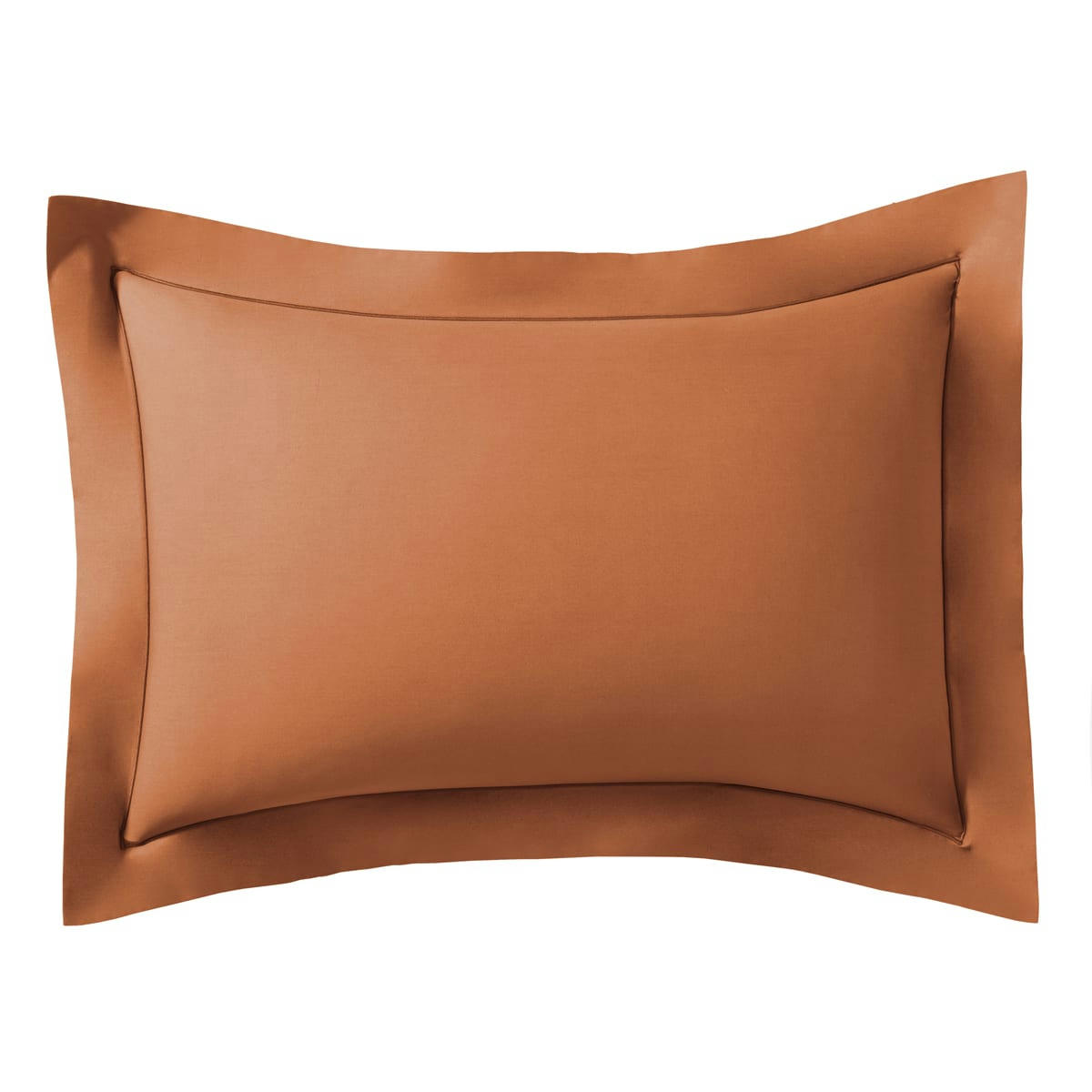 ROYAL LINE - Taie d'oreiller en percale de coton orange 50x70