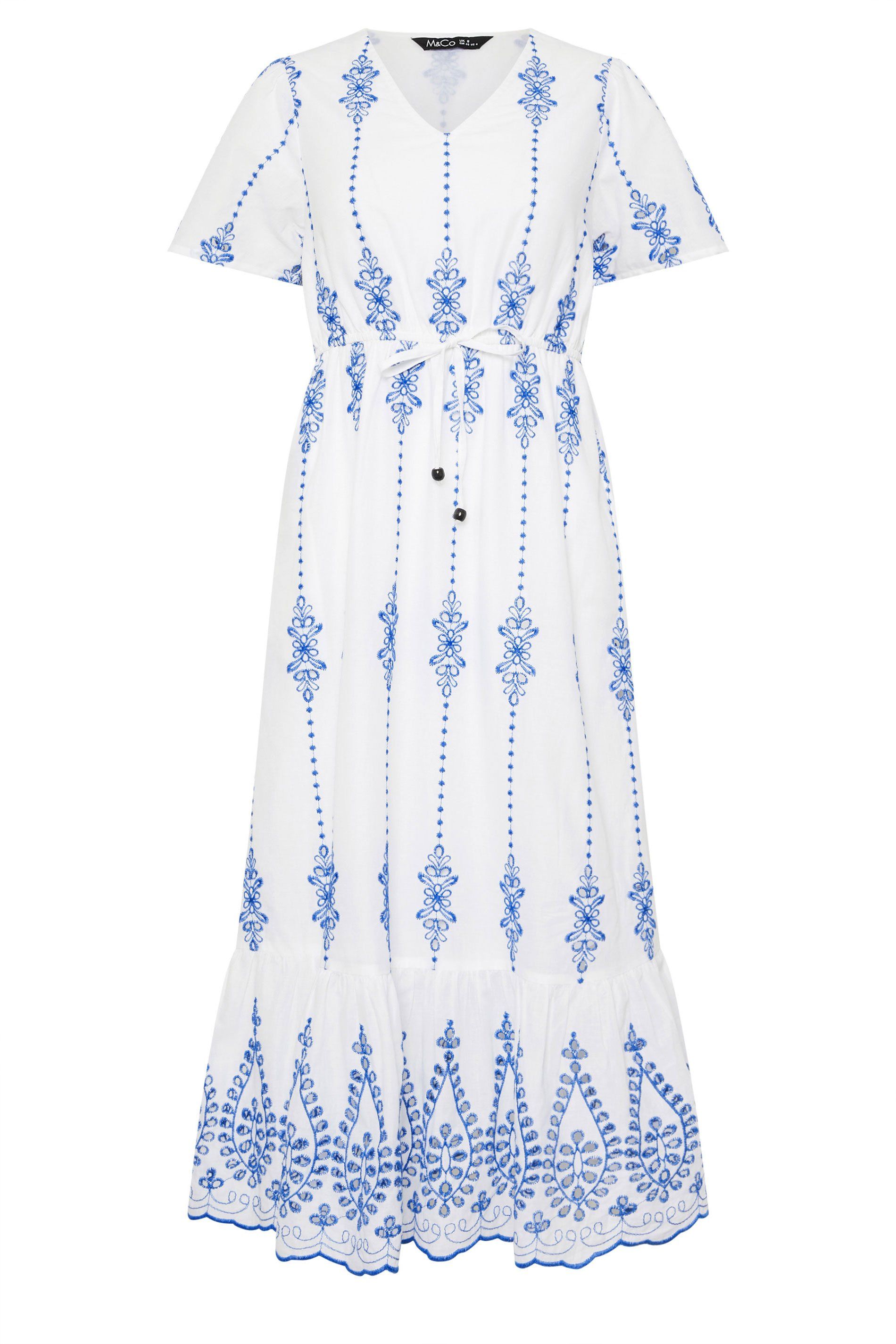 M&Co Petite Broderie Cotton Dress