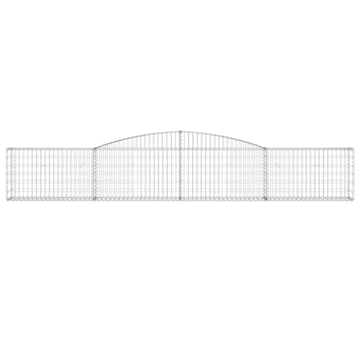 NNEVL Arched Gabion Basket 400x30x60/80 cm Galvanised Iron