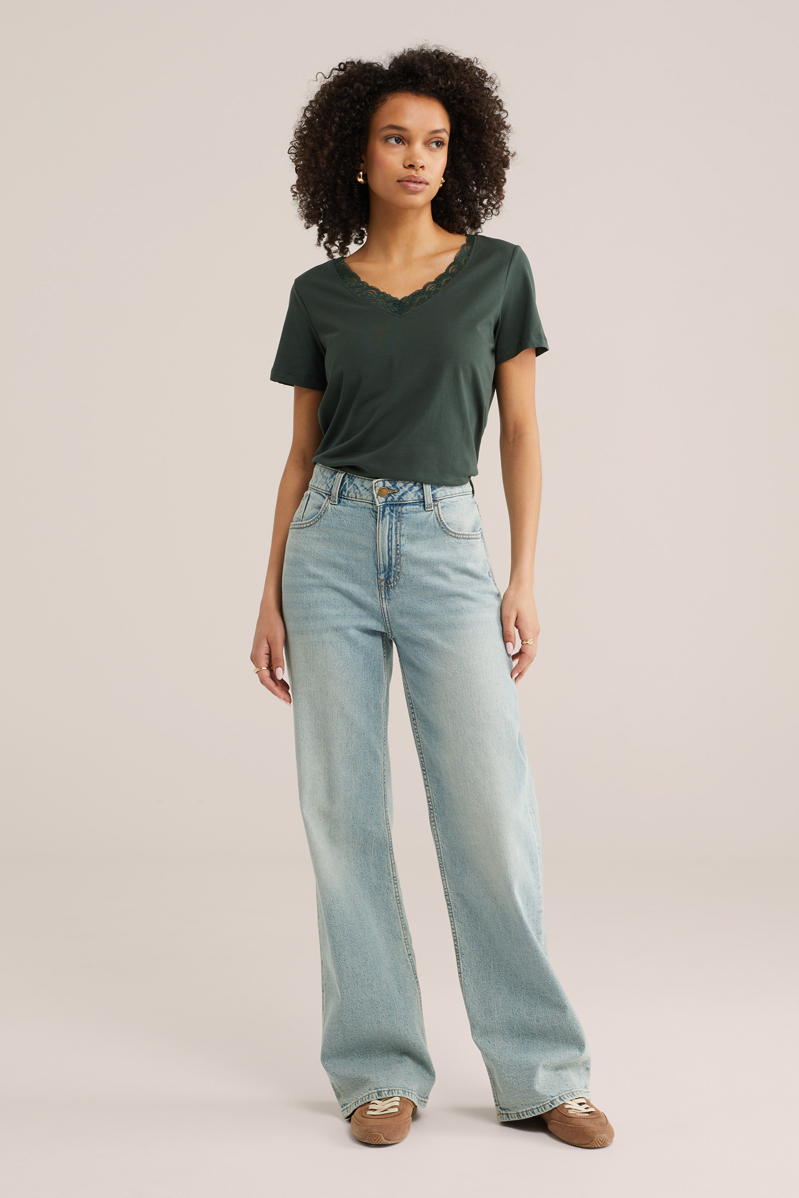 Dames T-shirt met kant