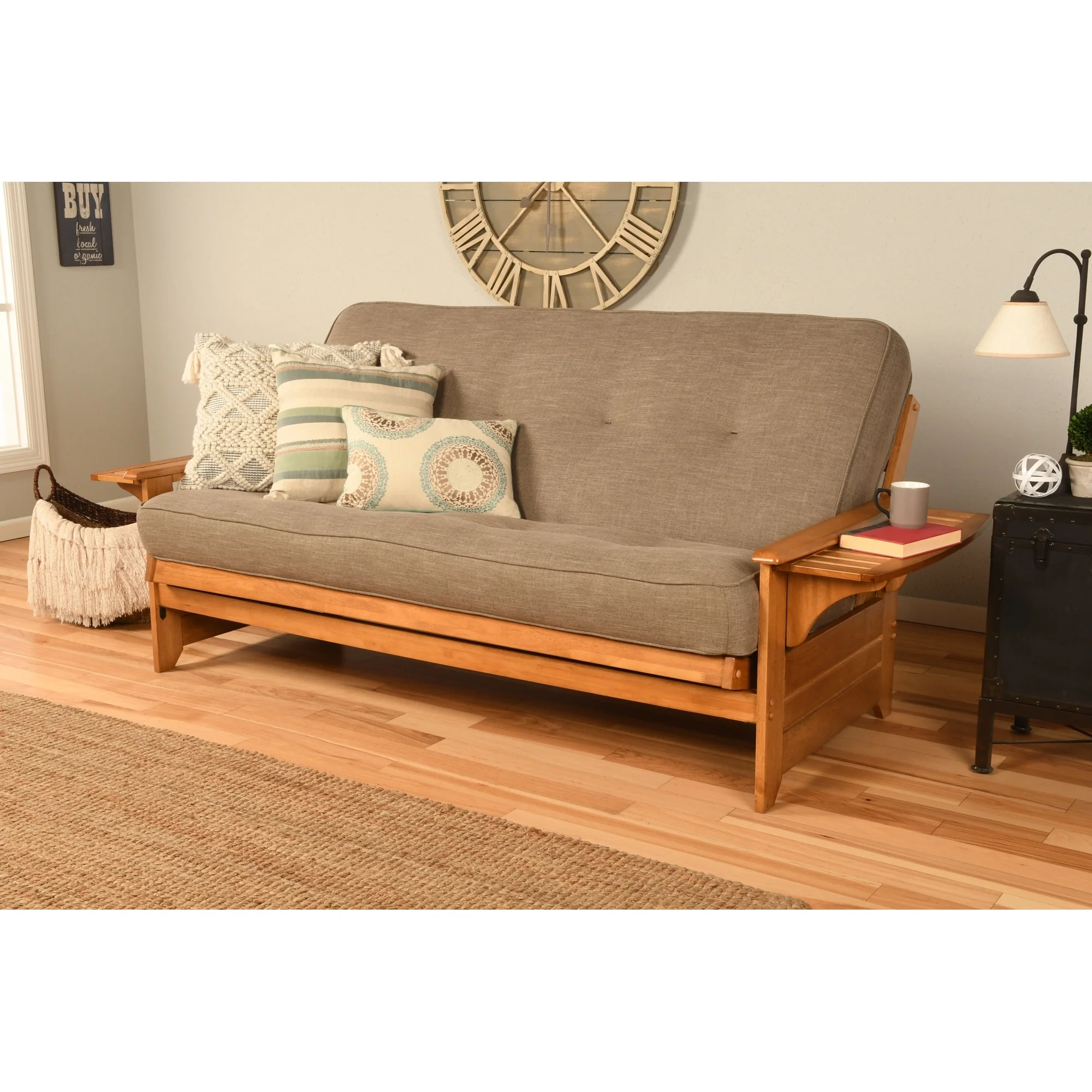 Somette Phoenix Butternut Futon Set with Mattress