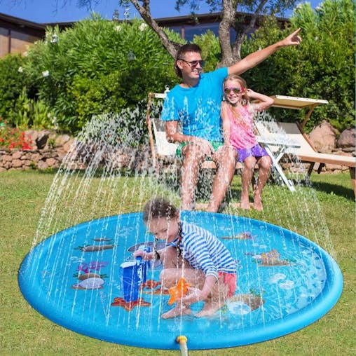 NNEOBA Inflatable Water Pool Sprinkler Mat for Kids