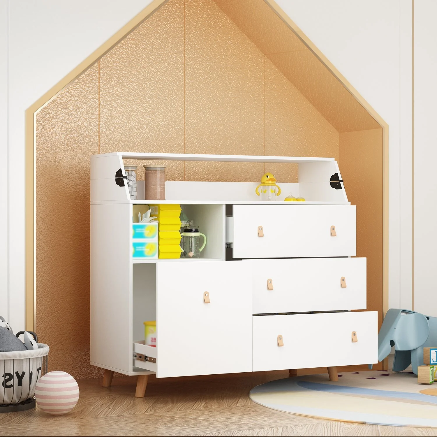 45 Dresser Baby Changing Table Safe and Comfortable Diaper Changes