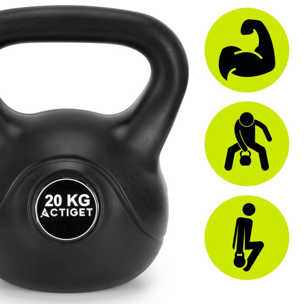 Kettlebell do ćwiczeń 20 kg hantla ACTIGET odważnik treningowy ABS kula