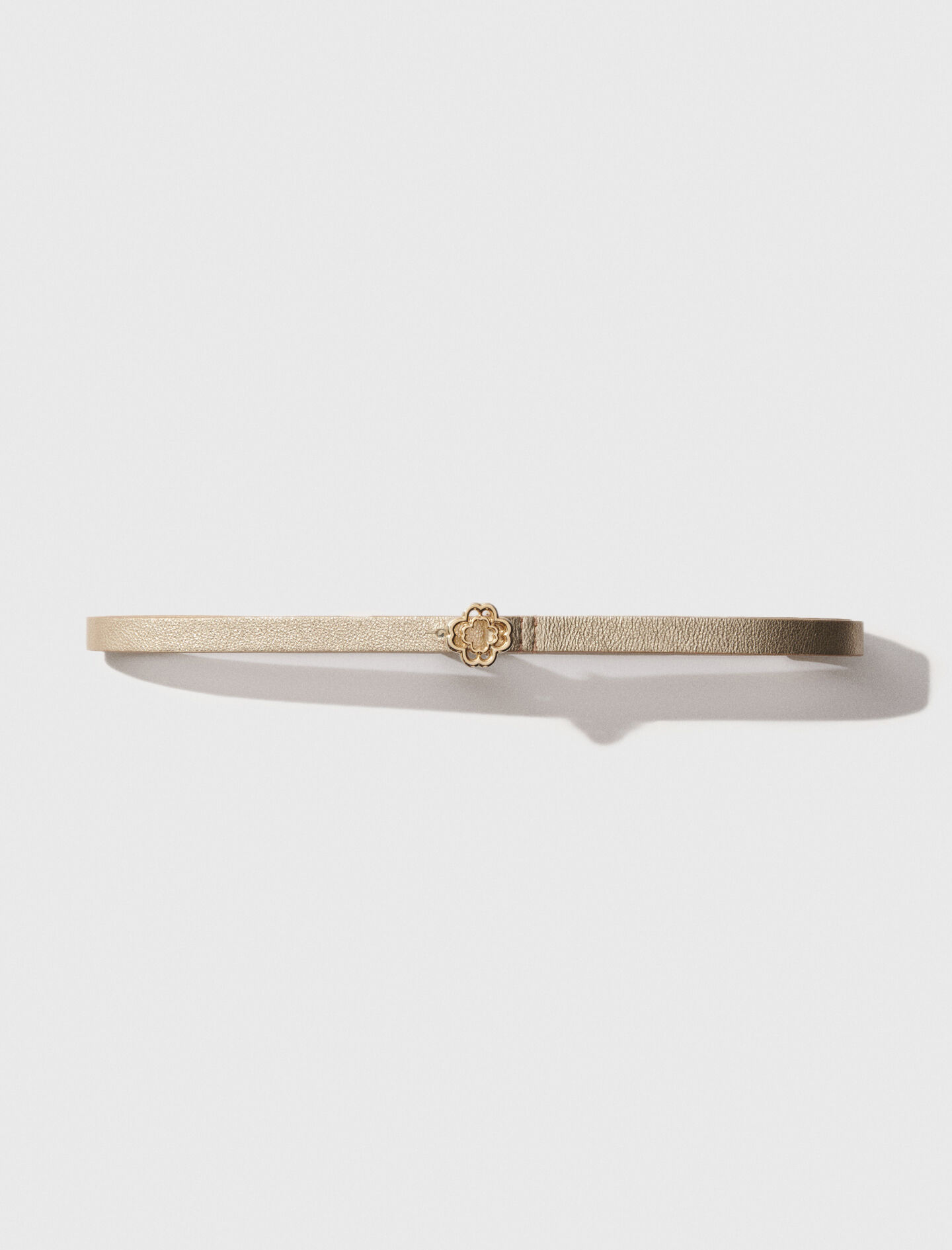 Ceinture fine à boucle Clover