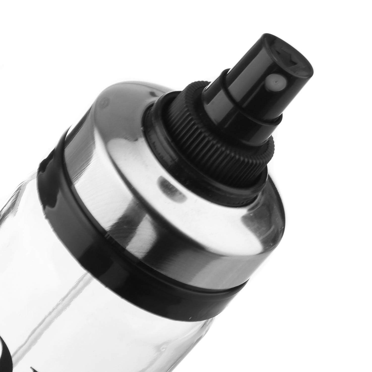 Oliera spray in vetro con scritta