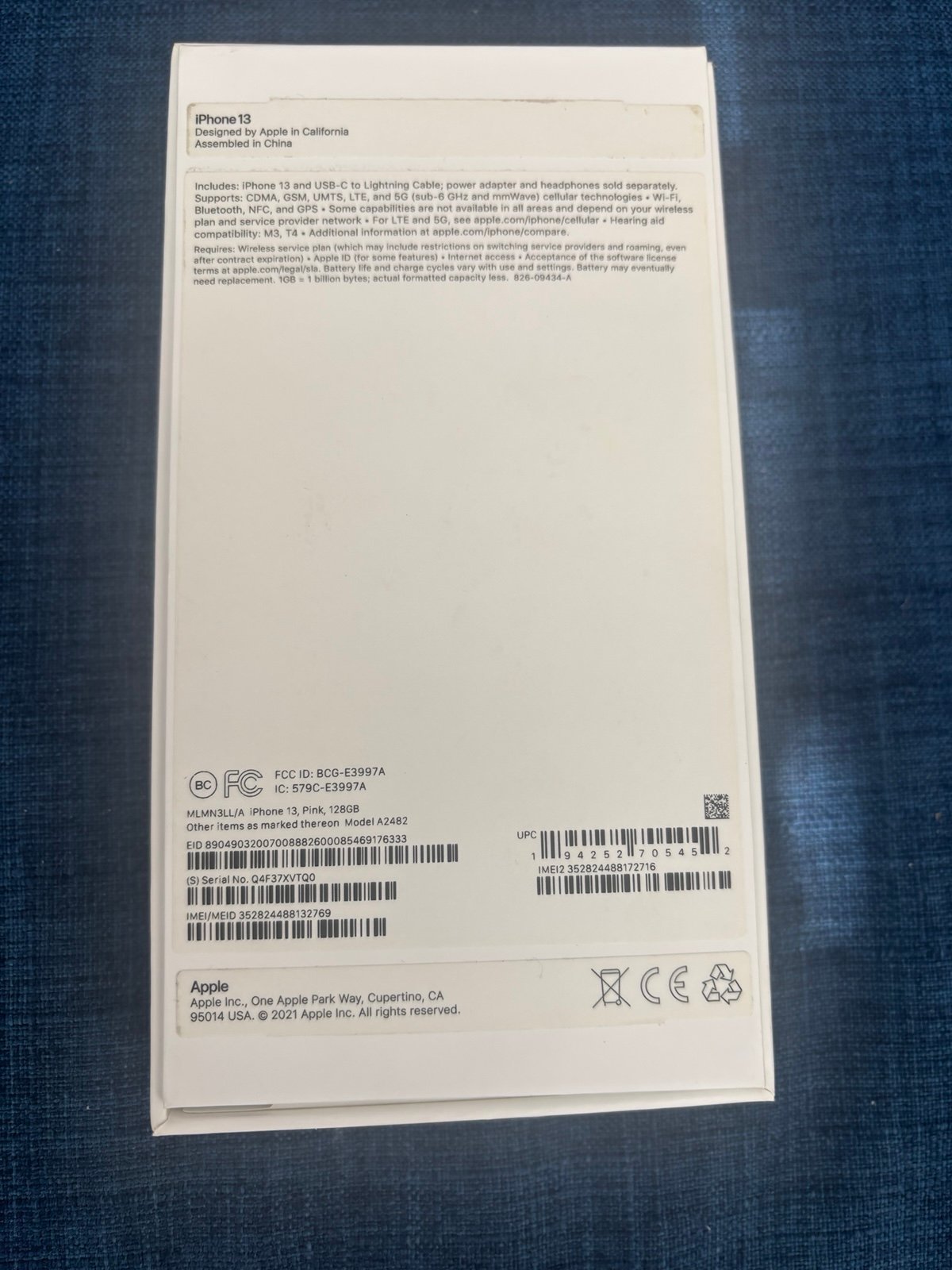 Apple iPhone13 128 GB Unlocked