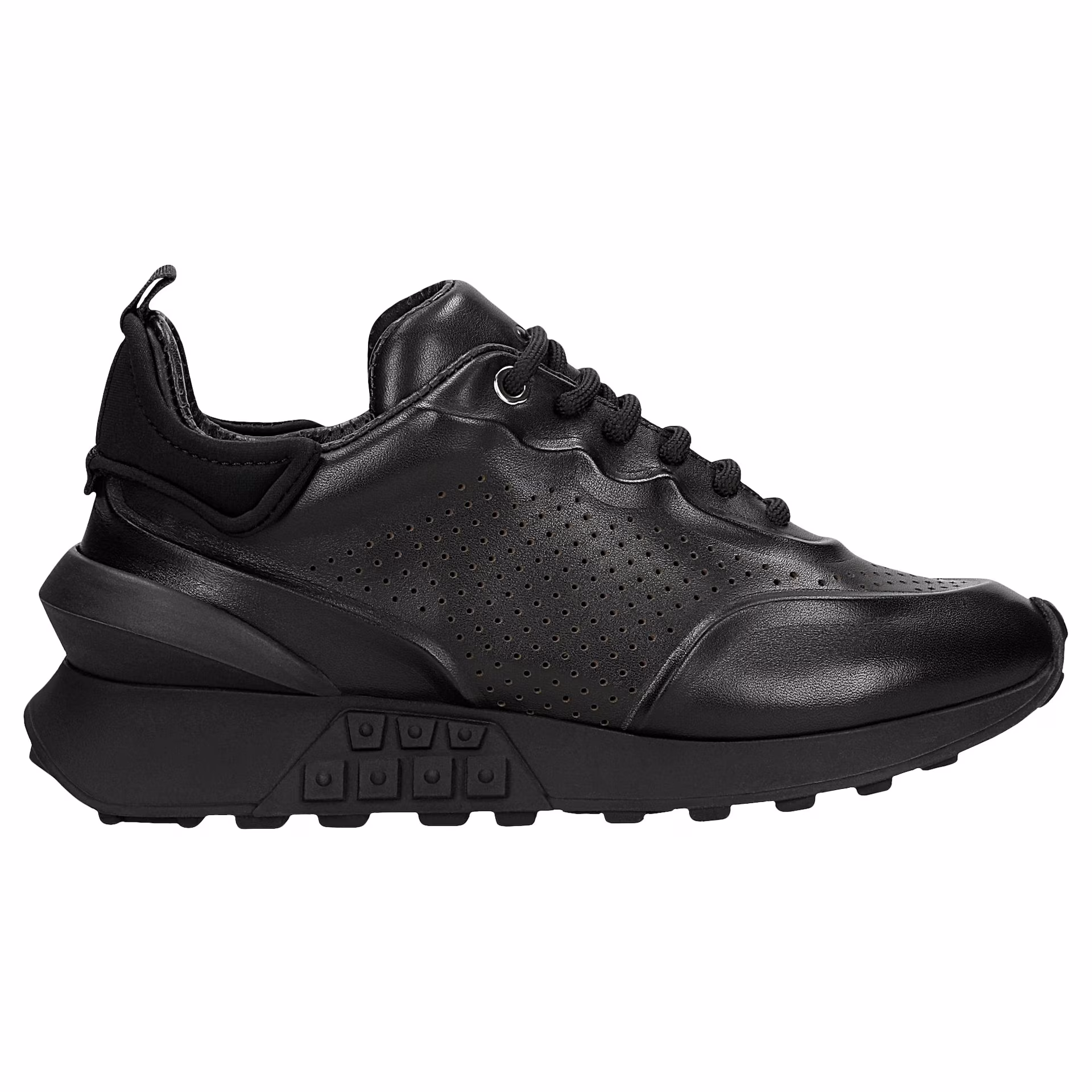 Czarne skórzane sneakersy damskie