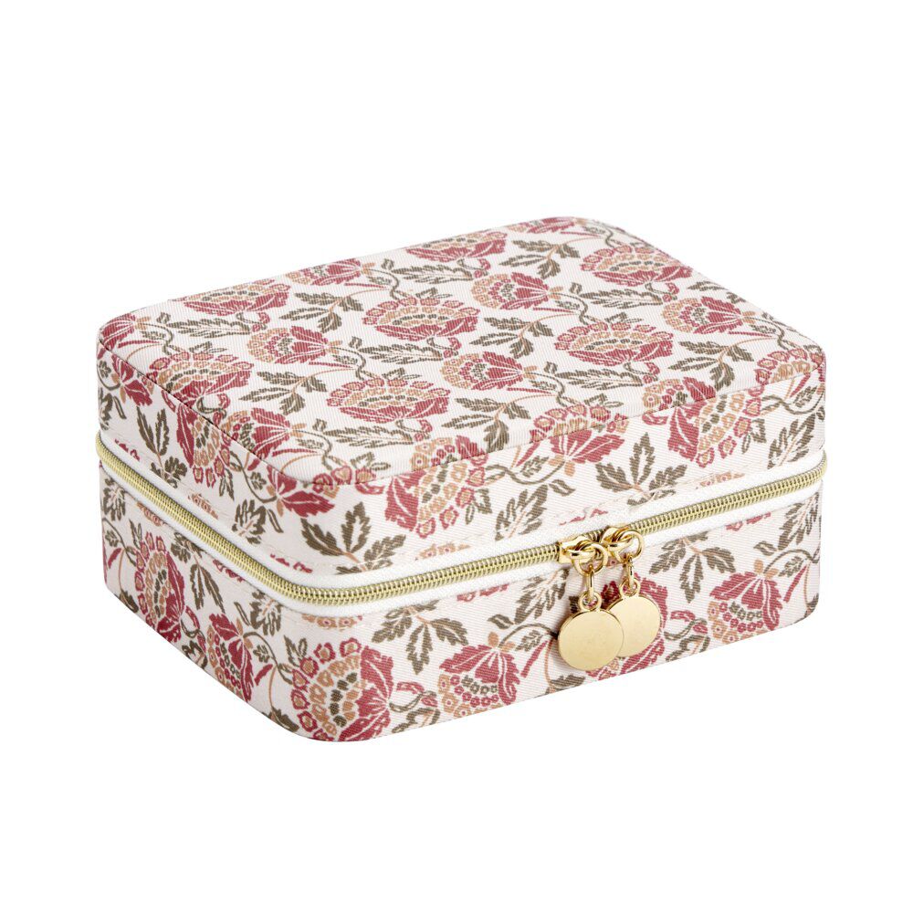 BoÎte à bijoux motif coloré indien grand modèle 10x10xH5cm (2 modèles)