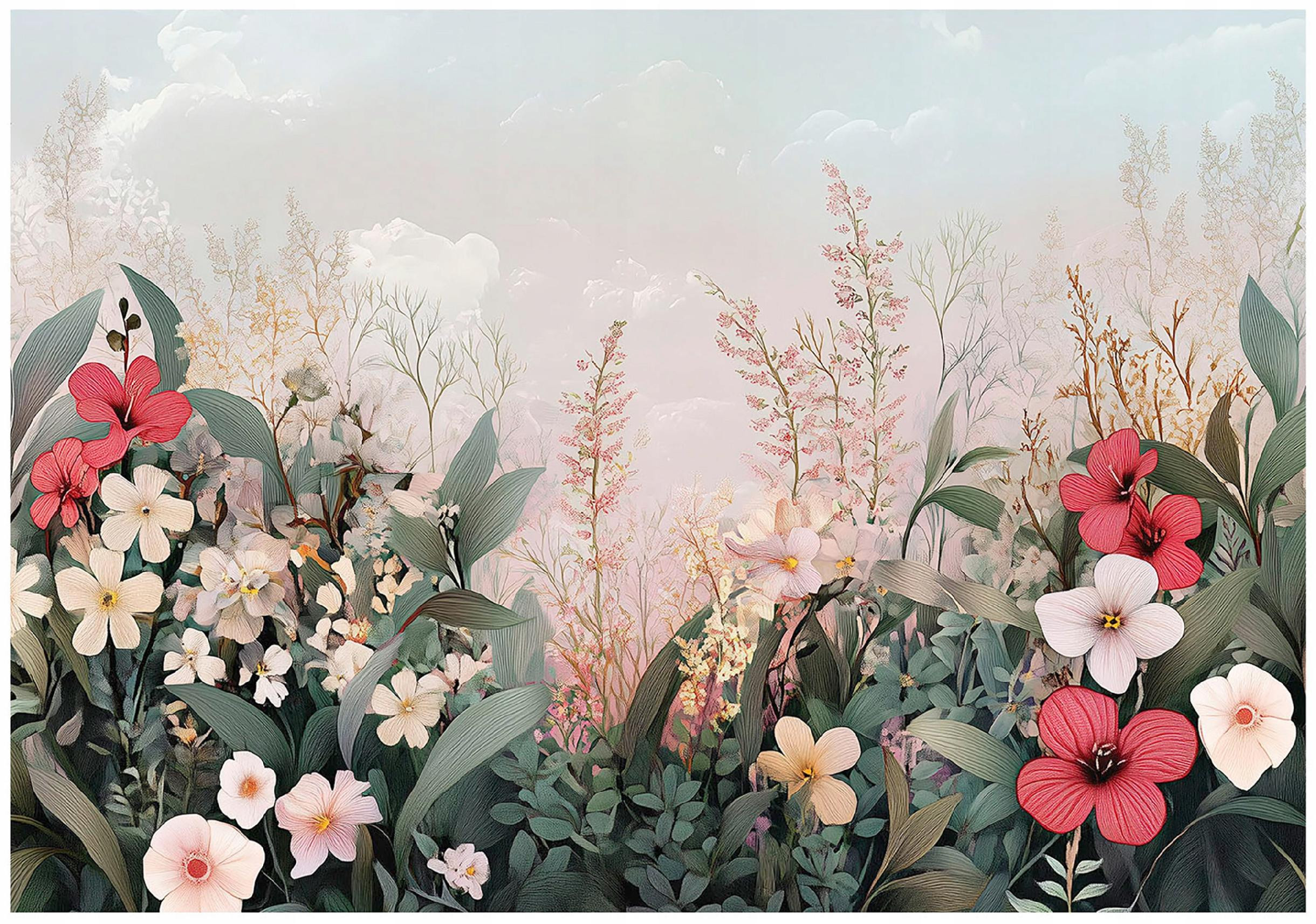 Fototapeta kwiaty polne maki natura na ścianę sypialnia salon 250x175