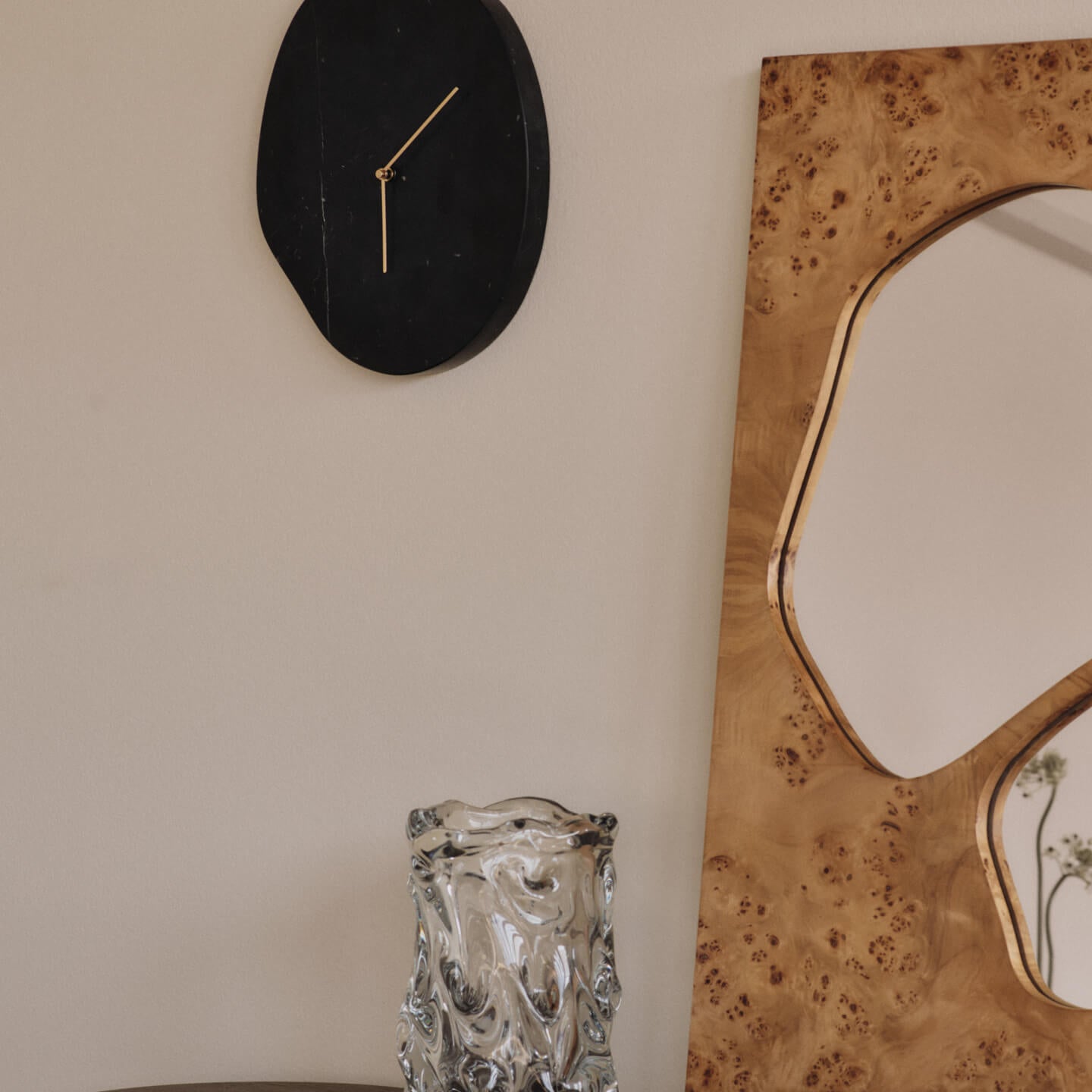 Ferm Living Folia Spiegel H 82 cm - Natural Burl