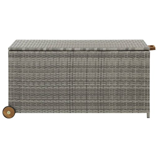 NNEVL Garden Storage Box Light Grey 120x65x115 cm Poly Rattan