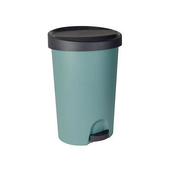 EDA - Poubelle à pédale - Stepy - 27 L - vert eucalyptus/anthracite