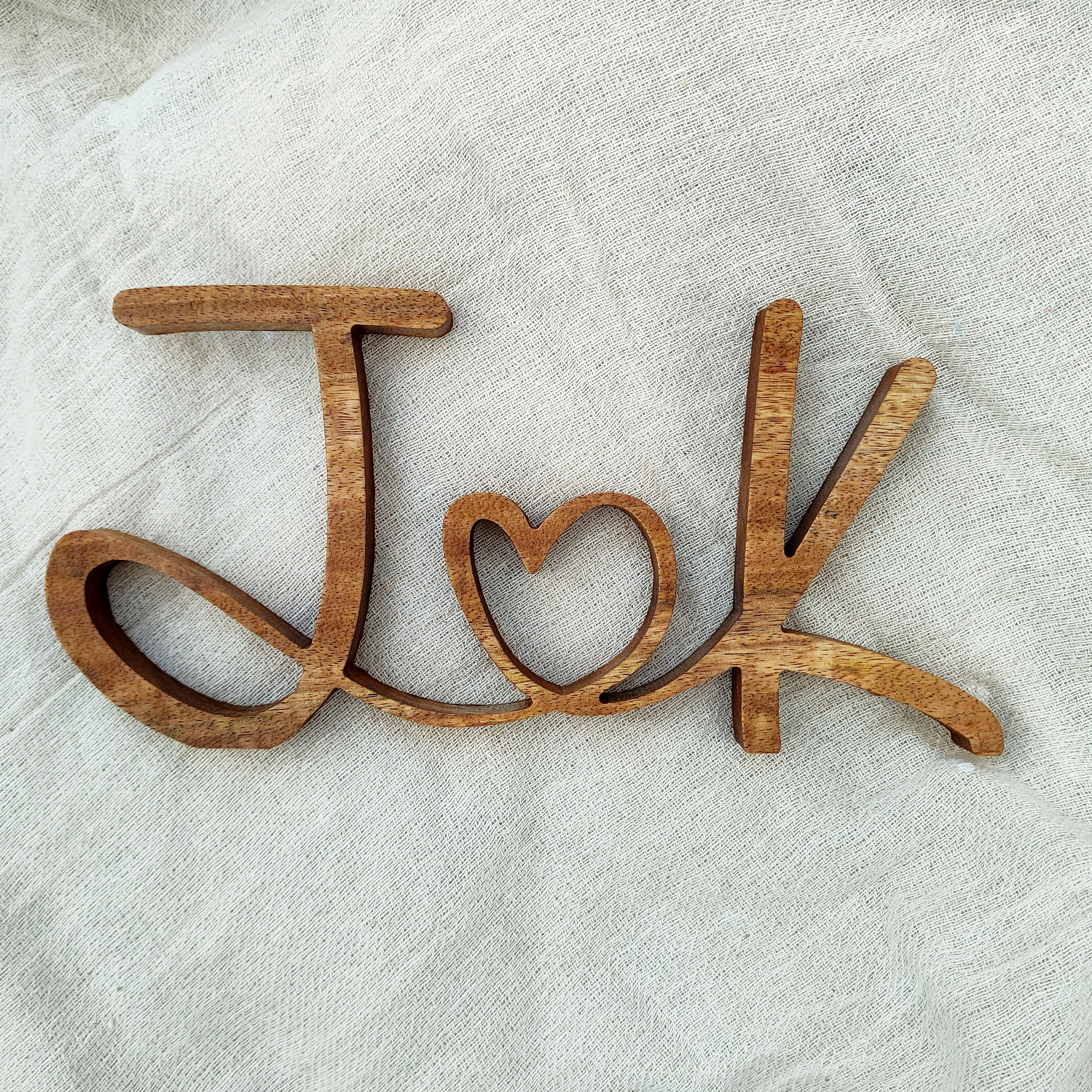 Couples Initials Sign | Name Sign | Love Sign | Valentines Sign | Personalised Gift | Solid Wood | Home Decor