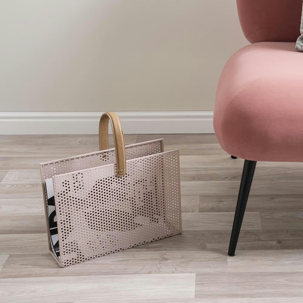 PERKY - Porte revues perky métal rose