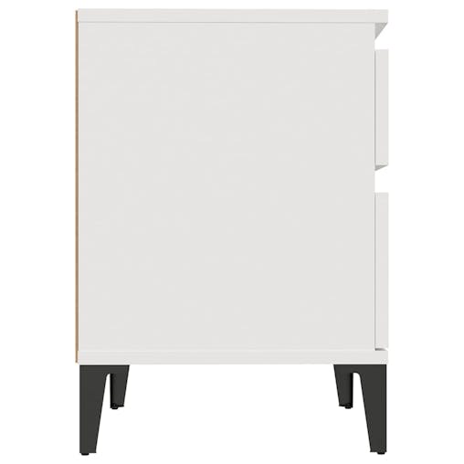 NNEVL Bedside Cabinet White 40x35x50 cm