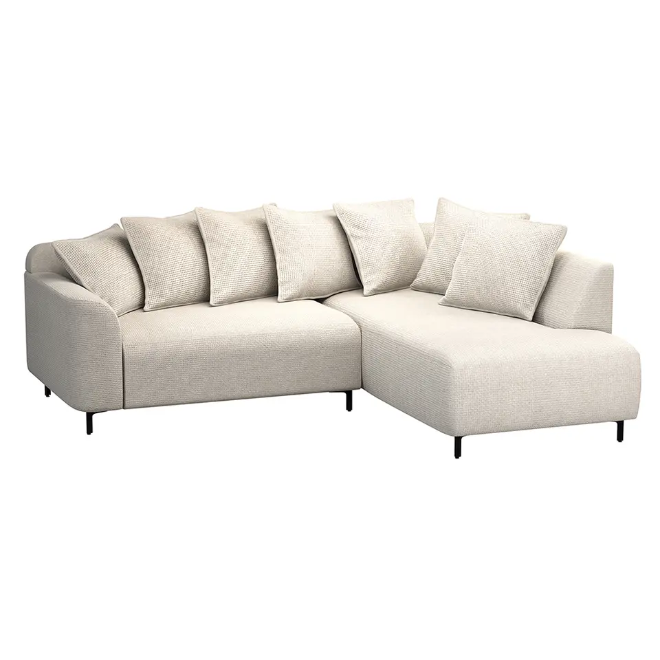 Hoekbank Elsa rechts - stof Eden - beige