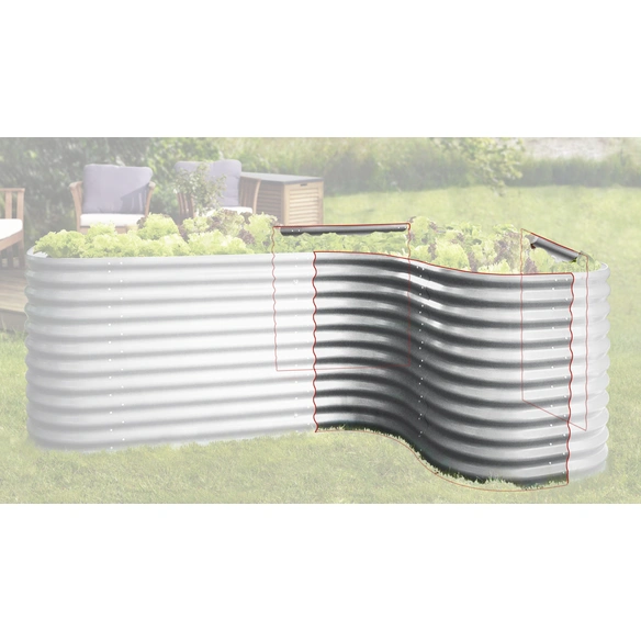 Hochbeeterweiterung »Terra«, BxHxL: 80 x 86 x 80 cm, Zincalume®