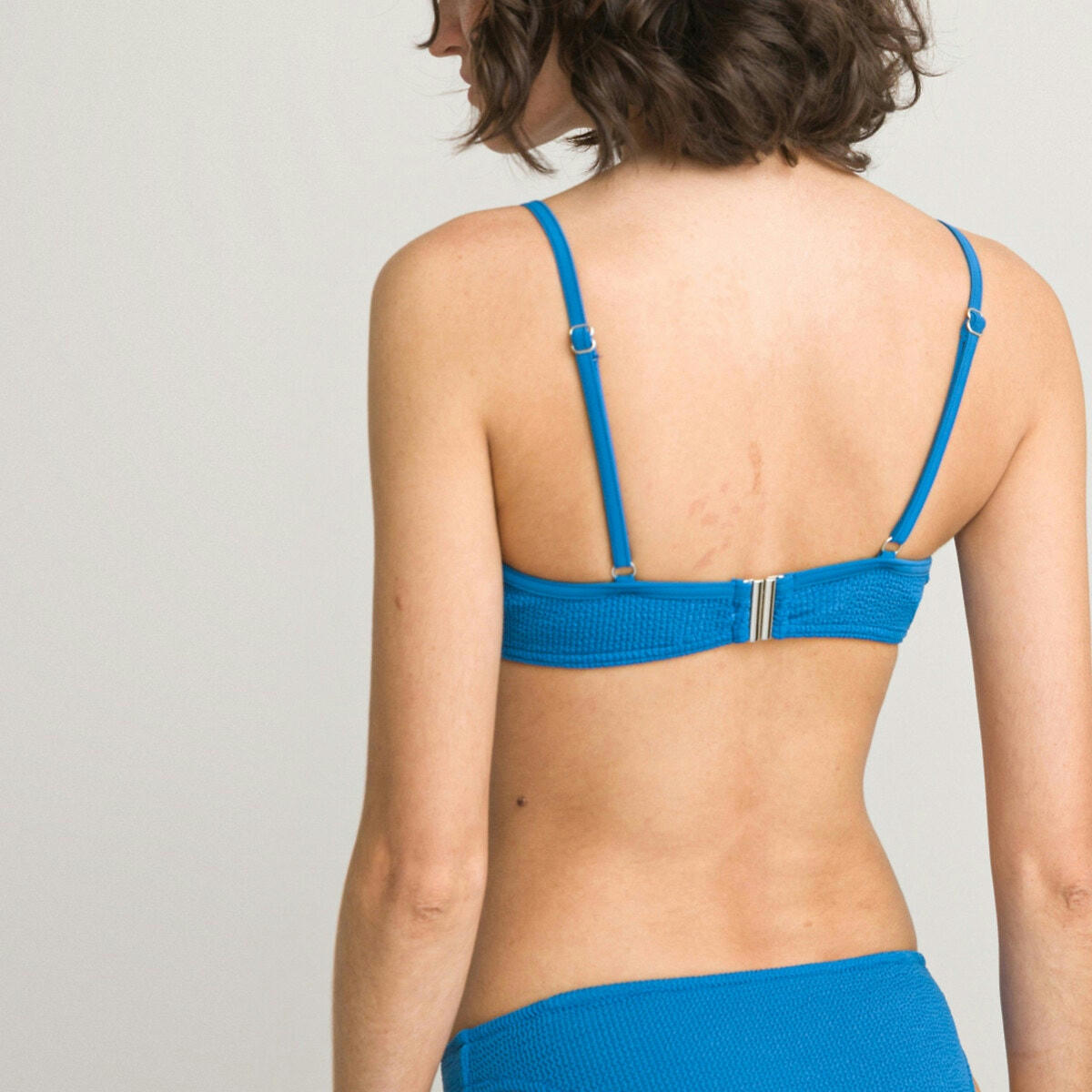 Haut de maillot de bain push-up, en seersucker