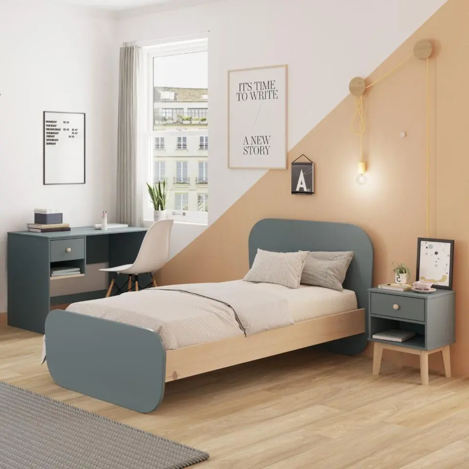 Calicosy - SIMON Bed - Groen - 195,4x106,5x90 cm