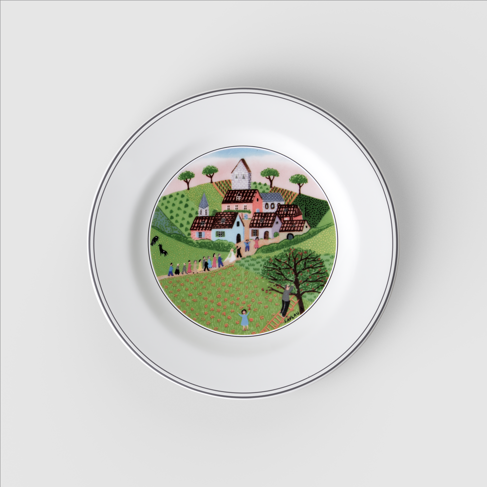 Design Naif Appetizer/ Bread Plate - Multi-colored, 6.7'', Premium Porcelain