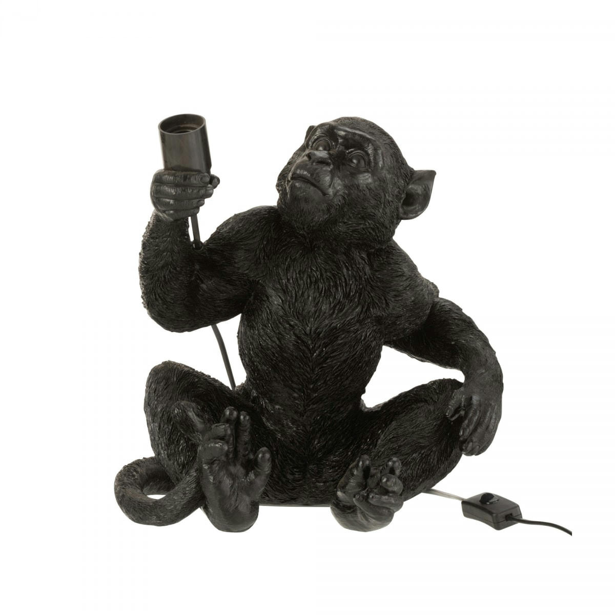 BANJUL - Lampe à poser singe en résine marron