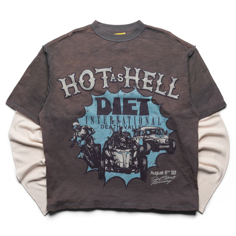 Diet Starts Monday Hot As Hell Tee - Vintage Black