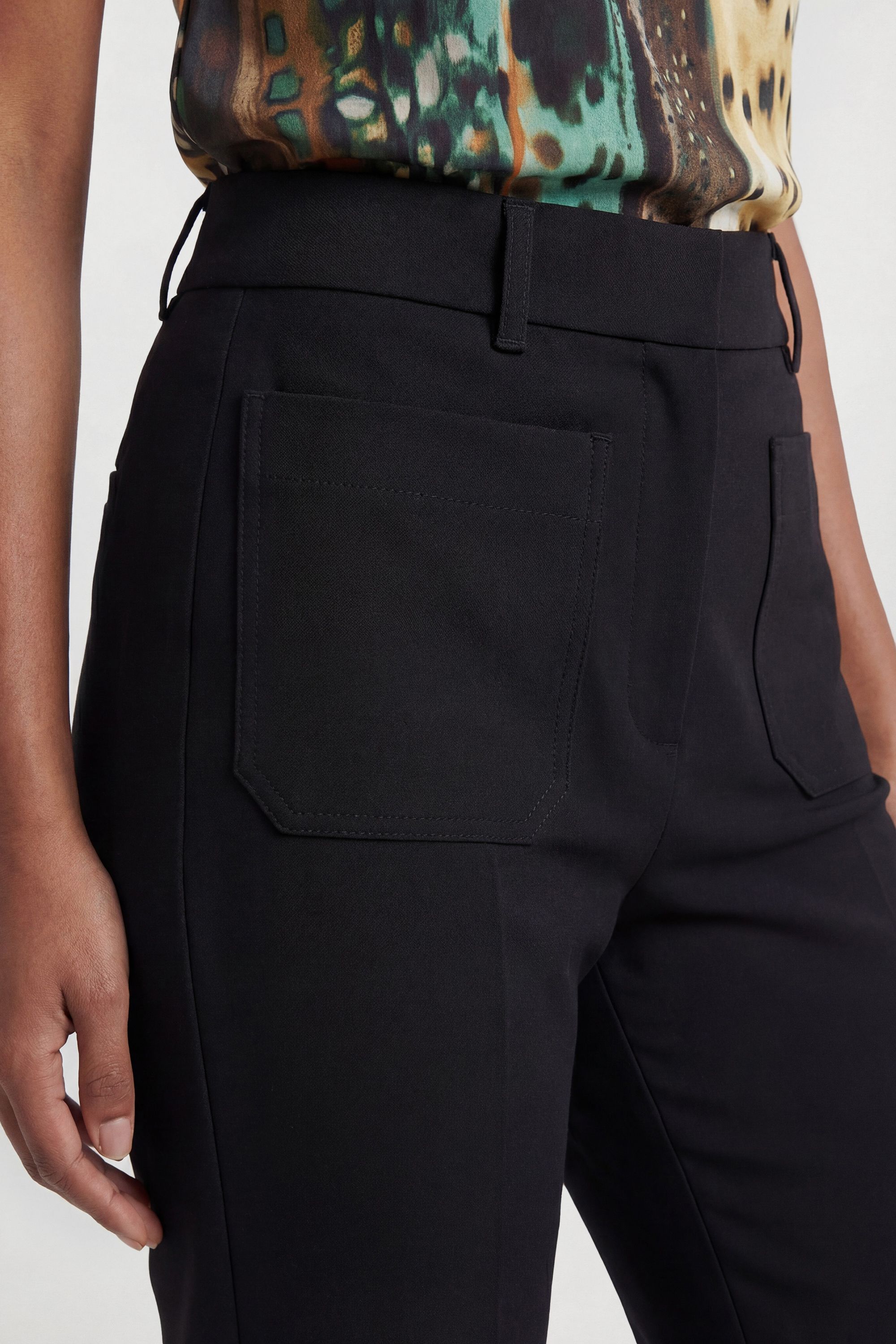 KarenMillen Compact Stretch Pocket Straight Leg Trousers