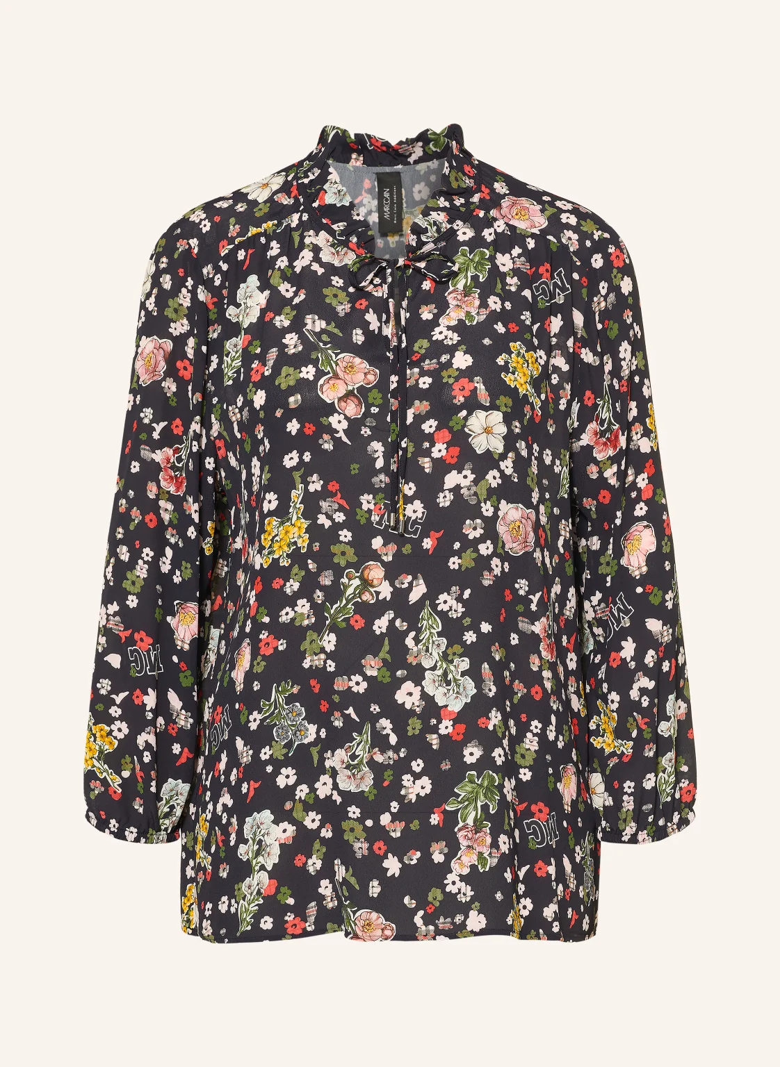 MARC CAIN Blusenshirt mit 3/4-Arm und Rüschen